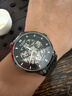 冠琴（GUANQIN）手表男士机械表雕花系列全自动镂空夜光防水商务瑞士品质国潮腕表 钢带全黑黑面 实拍图