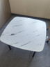 圣洛伊可折叠桌小户型家用餐桌饭桌简约吃饭桌出租屋便携式户外方桌长桌 【一桌四凳】80*80*52白理石纹方 实拍图