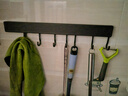 京东京造 厨房置物架 免打孔太空铝移动挂钩刀架锅盖架家用收纳杆排钩40cm 实拍图