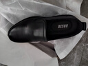 百思图通勤商务皮鞋舒适牛皮男士正装鞋婚鞋25002AM5黑色（一脚蹬款）42 实拍图