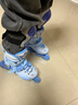 斯威（SWAY）溜冰鞋儿童男女童中小学专业轮滑鞋平花休闲滑冰旱冰鞋成人直排轮 【锁轮款】蓝+一体支架+头盔护具 M (适合6-12岁)日常鞋码32-36 实拍图