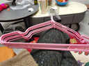 宣室堂 【50支装】衣架 无痕防滑晾衣架子 学生宿舍衣撑衣服架 粉色【防滑不鼓包】 10支装 实拍图