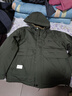 罗蒙（ROMON）秋冬加棉加厚外套男士青年棉衣服休闲连帽工装款防风夹克冲锋衣男 M1091灰绿色 2XL 实拍图
