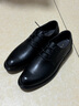 红蜻蜓25秋季商务休闲系带牛皮鞋男手抓皱纹正装德比婚鞋WTA35345黑色42 实拍图
