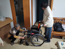 鱼跃 (yuwell)手动轮椅车H062折叠老人轻便免充气铝合金旅行手推代步 实拍图