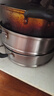 半球（PESKOE） 多功能锅多用途锅电炒锅电蒸锅电煮锅加厚食品级不锈钢电炖锅电火锅炒菜锅大功率 3.4L 34cm带蒸笼款（适用4-10人） 实拍图