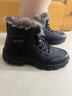 全洲狼 雪地靴男冬季新款东北棉鞋男大码抗寒防水加绒保暖轻便防滑靴子 黑色棉鞋-升级版 加绒 42 (260mm) 实拍图