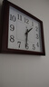 北极星（POLARIS）挂钟客厅钟表简约静音时钟时尚石英钟现代办公室挂表43*35cm木纹 实拍图