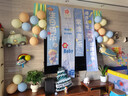 演绎 儿童生日场景布置装饰横幅条幅男孩周岁生日快乐派对气球挂布 实拍图