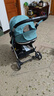 酷贝乐（coballe）婴儿车0-3岁用折叠可坐可躺减震遛娃神器轻便溜娃新生儿宝宝推车 雀湖蓝(轻巧便携+全罩遮阳) 实拍图