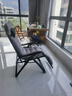 亿趣达躺椅午休折叠阳台家用休闲懒老人专用坐趟冬夏两用靠背舒适睡椅子 【特粗方管】金刚黑+绷带+灰垫 实拍图