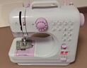芳华505A升级版台式电动吃厚多功能缝纫机简易锁边家用可钉扣锁扣眼 白紫标配+扩展台+大礼包 实拍图