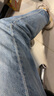 优衣库女装男装宽松廓形牛仔裤/弯刀镰刀裤子25秋冬新款479000 67 海蓝色 32 /170/82A 实拍图