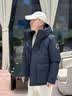 波司登（BOSIDENG）反季羽绒服【商场热卖同款】90鹅绒男士加厚连帽时尚外套 【店长推荐】中山青5870-充绒量+9%左右-700+高蓬鹅绒 2XL 190/108A 体重约170-180斤 实拍图