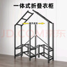 衣柜家用卧室免安装折叠简易布艺衣柜出租房用全钢架结实耐用衣橱 畅想灯【一体免安装】 长96*宽50*高170cm 实拍图