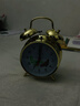 蕉迟大声音机械闹钟起床闹钟机械老式复古怀旧金属机芯手动上发条闹钟 大号金鸡吃米 夜光 实拍图