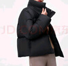 坦博尔鹅绒羽绒服女短款高领时尚保暖女士外套厚TW236362 黑色 165  实拍图