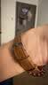 ROMISS适用于iwatch苹果手表表带apple watch S11/10/9/8/7表带意大利荔枝纹真皮腕带高级感轻奢手表链 琥珀棕（小蛮腰女款） (S) 40/41/42表盘通用-银色表扣 实拍图