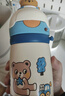 日康（rikang）儿童保温杯 不锈钢吸管杯学生幼儿园上学专用400ML B4025-2 蓝色 实拍图