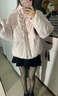 雅黛丝薇韩系甜美短款羽绒棉服女冬季新款蝴蝶结刺绣设计感保暖棉衣外套女 粉色刺绣 S 实拍图