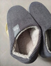 回力纯色全包棉鞋情侣室内外防滑保暖棉拖鞋HLX0233灰色44-45码 实拍图