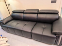 卡尔适黑色真皮沙发客厅2025新款小户型调节大象耳朵意式直排沙发花弄影 【云端舒适坐感】2.5米多人位 【S级头层黄牛皮】豪华版 实拍图