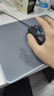 灵蛇(LINGSHE)鼠标垫 320*240*2mm中号加厚游戏办公鼠标垫 精密锁边 可水洗  魅影灰 实拍图