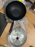 传世家徽（Muceski）炒锅铁锅无涂层炒菜锅精铁极铁平底不粘锅燃气电磁炉通用已开锅 32带蒸笼-无涂层极铁不生锈 32cm 实拍图