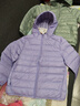 安奈儿（Annil）儿童轻薄羽绒服男女童短款外套2024轻暖亲子装 石楠紫 150  实拍图