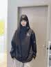 骆驼（CAMEL）【王俊凯同款】凯甲ICON冲锋衣女三合一羽绒服登山服 幻影黑，男款女生拍小1尺码，A35CAFO193 抓绒内胆 3XL 实拍图