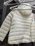 坦博尔轻薄羽绒服女短款连帽百搭休闲秋冬女士外套 浅云白 M(165) 实拍图