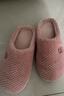 京东京造【厚底防滑】棉拖鞋女秋冬拖鞋室内居家毛拖保暖半包粉红色38-39 实拍图
