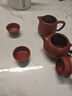 藏壶天下正宗宜兴原矿朱泥西施紫砂壶小容量纯手工茶壶茶具家用泡茶壶 一壶四杯+公杯套装 220ml 实拍图