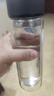 富光 男女士双层玻璃杯 水杯 支持团购定制 304杯子泡茶杯400ML黑 实拍图