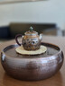 一纪（KAZUNORI） 日式纯手工黄铜茶盘家用复古蓄水储水小茶盘茶托简约壶承茶台 手工铜壶承茶洗（大号） 实拍图