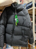 雪中飞抽绳连帽羽绒服女装冬季通勤居家百搭款鸭绒保暖松紧羽绒外套衣服 黑色 XL (170) 实拍图