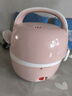LOTOR徕多电热饭盒上班族可加热饭盒热饭神器插电加热保温带饭蒸饭器 1.45L 粉色基础款 实拍图