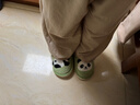 猪爸爸儿童棉拖鞋男童室内家居防滑女宝宝秋冬2024新款保暖拖鞋绿色200 实拍图