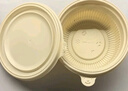 拜杰一次性饭盒可降解玉米淀粉圆形350*20套食品级快餐打包盒可微波 实拍图