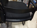 汉蜂电脑椅家用办公培训会议椅人体工学椅学生宿舍书房靠背椅子电竞椅 黑框黑网弓形海绵款 实拍图