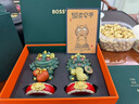 BOSSY故宫风文创招财石狮子一对好事发生创意茶宠摆件工艺品摆件伴手礼 高级版：好柿发生+底座·高档礼盒 实拍图