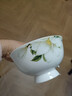 厚秀堂景德镇骨瓷碗碟盘套装家用组合新款陶瓷餐具中式简约饭碗面碗 5英寸高脚碗（2个）百合花 实拍图