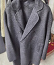 伯爵卓尔高端全羊毛双面呢大衣100%男士2025秋冬季新款中长款通勤男装外套 暴雨灰（中长款） 【无内胆-新批次】 XL (180) 实拍图
