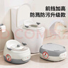 日康（rikang）儿童马桶 宝宝坐便器便盆加高前挡 PU软垫三合一功能 灰色X2004-8 实拍图