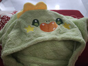 欧孕（OUYUN）婴儿浴巾珊瑚绒吸水速干儿童斗篷浴袍带帽春夏宝宝洗澡浴衣恐龙S 实拍图