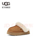 UGG秋季女士经典舒适厚底毛拖包头休闲懒人毛毛鞋勃肯鞋 1122550 CHE|栗色 38 实拍图