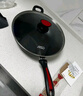 爱仕达无油烟不粘锅炒锅 硬氧耐磨耐用油你控炒菜锅32cm 明火电磁炉通用 炒锅 红色配件 32cm 实拍图
