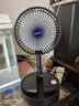 电风扇伸缩折叠小风扇宿舍家用静音充电型办公台式USB桌面宿舍大风力夏台面落地两用折叠电风扇 颜色随机 直插款无档位开关1个装 实拍图