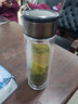 【⭐京东物流配送】高硼硅双层玻璃杯大容量泡茶杯水杯子茶水分离 【双层加厚】茶杯 350ml 1只 实拍图