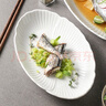 奥美优（AOmeiyou）陶瓷纯白鱼盘高级感家用蒸鱼盘烤鱼盘新款菜盘花边旦形盘12英寸 实拍图